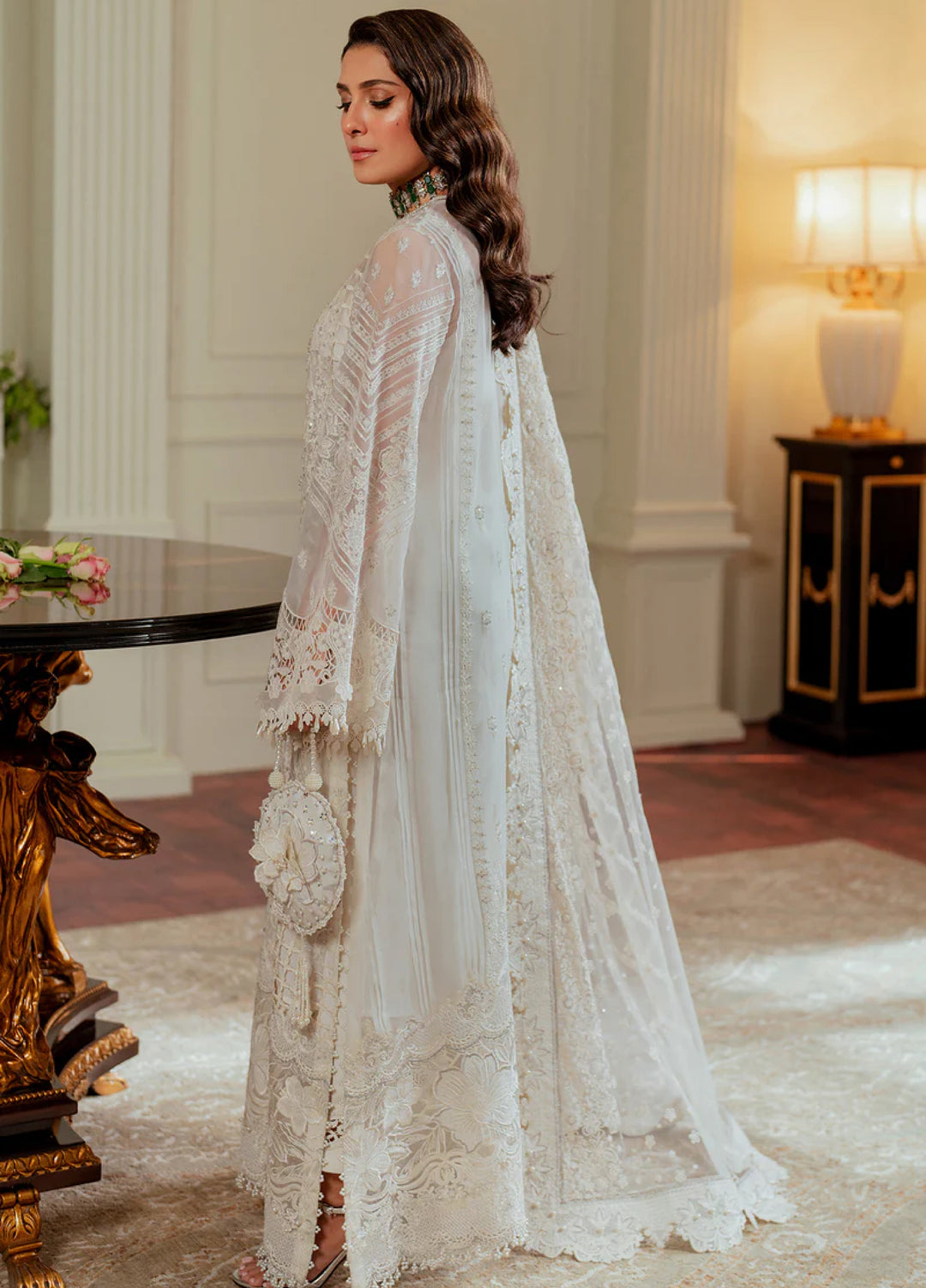 Chantelle by Baroque Unstitched Chiffon Embroidered Suits 3 Piece BQ25FC CH13-02 - Festive Collection