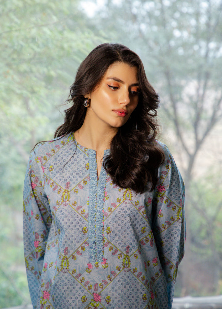 Sahar Unstitched Printed Cambric 1 Piece Shirt SS1-26-34 Petal Grid - Summer Collection