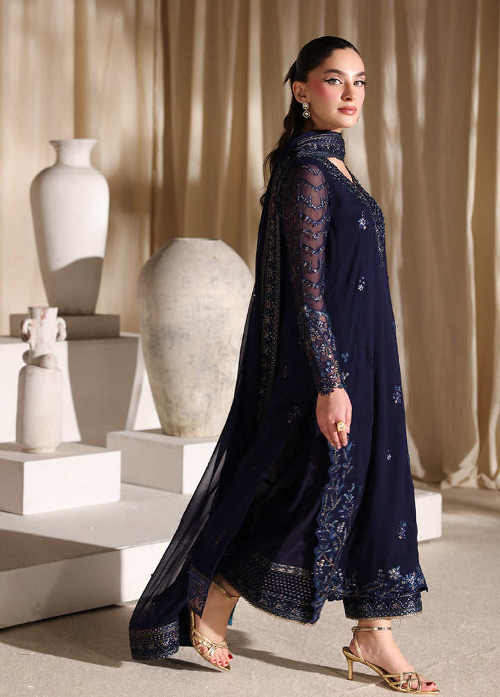 Azure Unstitched Embroidered Chiffon 3 Piece Suit AZ26ULC Nova Night - Festive Collection