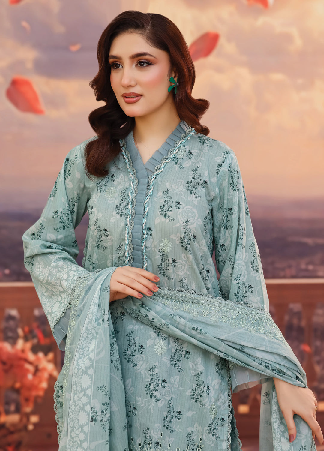 Salina by Regalia Textile Unstitched Cutwork Embroidered Lawn 3 Piece Suit RG26USCL D-8 - Summer Collection