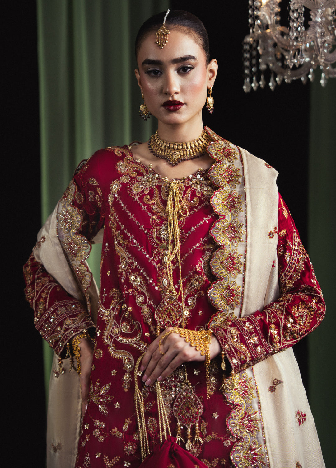 Sara Jahan Women RTW Embroidered Tissue Silk 3 Piece Suit SJ26RF NA-05 - Festive Collection