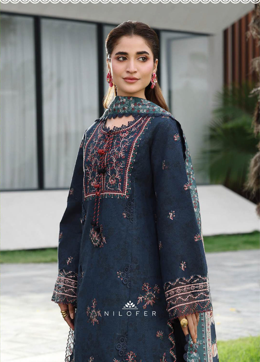 Florence by Rang Rasiya Unstitched Embroidered Lawn 3 Piece Suit RR26ULF Nilofer - Festive Collection