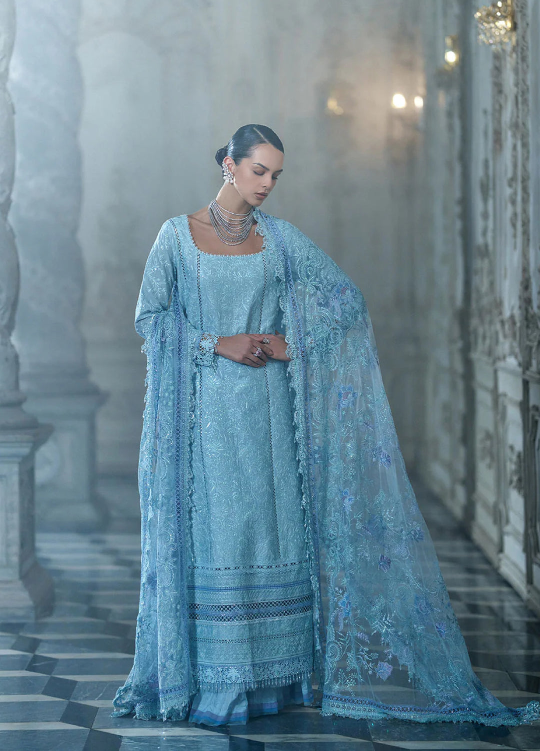 Sobia Nazir Unstitched Embroidered Luxury Lawn 3 Piece Suit SN26ULE D-04 A - Eid Collection