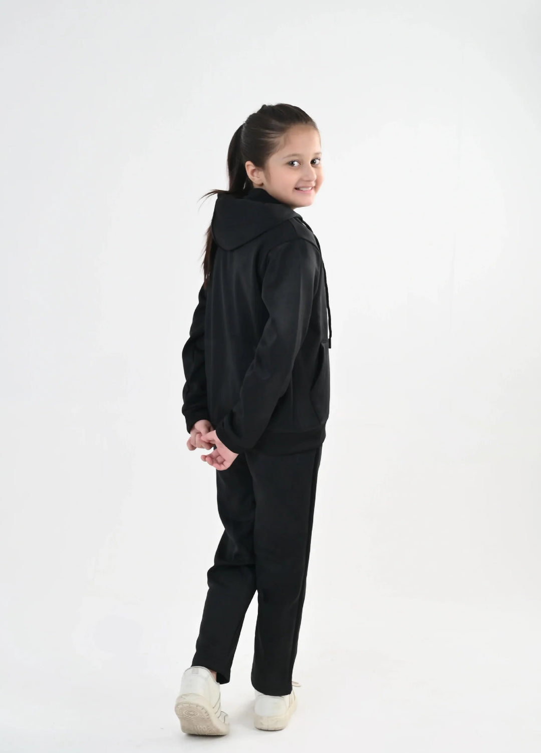 IQ Exclusive Kids Track Suit Fleece 2 PieceBlack Hoodie Tracksuit-Unisex Kids - Winter Collection