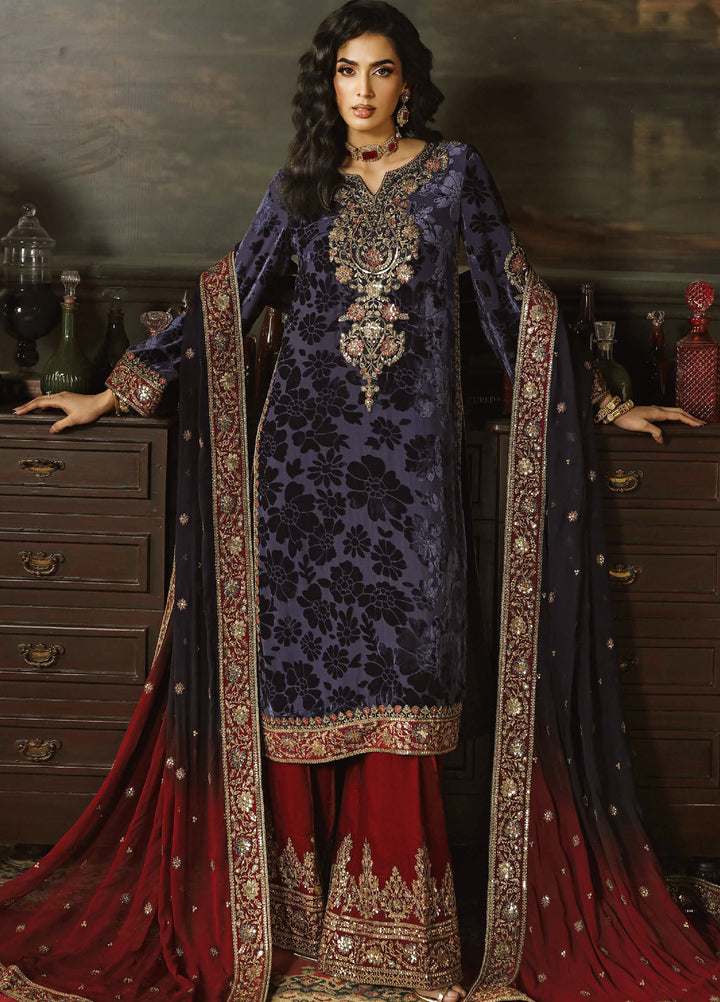 Signora by Charizma Unstitched Velvet Embroidered Suits 3 Piece CRZ25SV CVT5-11 - Festive Collection