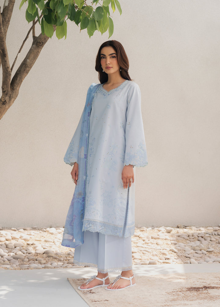 Eclat Premium by Seran Unstitched Embroidered Lawn 3 Piece Suit SN26ULE Eloire D-02 - Summer Collection