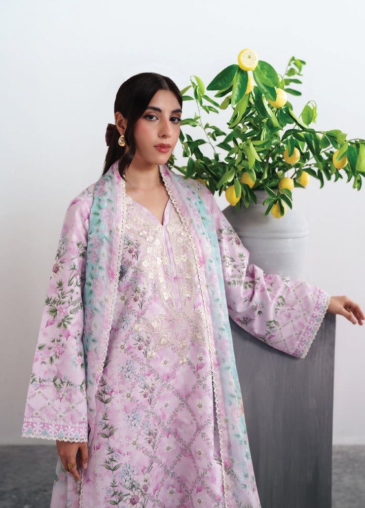 Summer Diary by Neeshay Unstitched Printed Lawn 3 Piece Suit NSH26SD Sakura Dream - Casual Collection