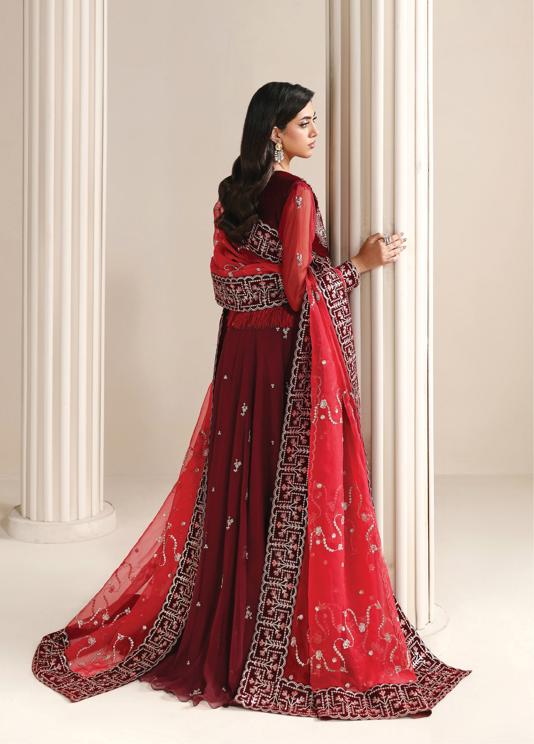 Lamour by Alizeh Fashion Unstitched Velvet Embroidered Suits 3 Piece AFB25LV D-02 Cherie - Festive Collection