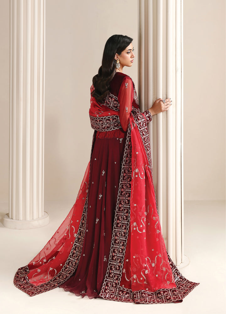 Lamour by Alizeh Fashion Unstitched Velvet Embroidered Suits 3 Piece AFB25LV D-02 Cherie - Festive Collection