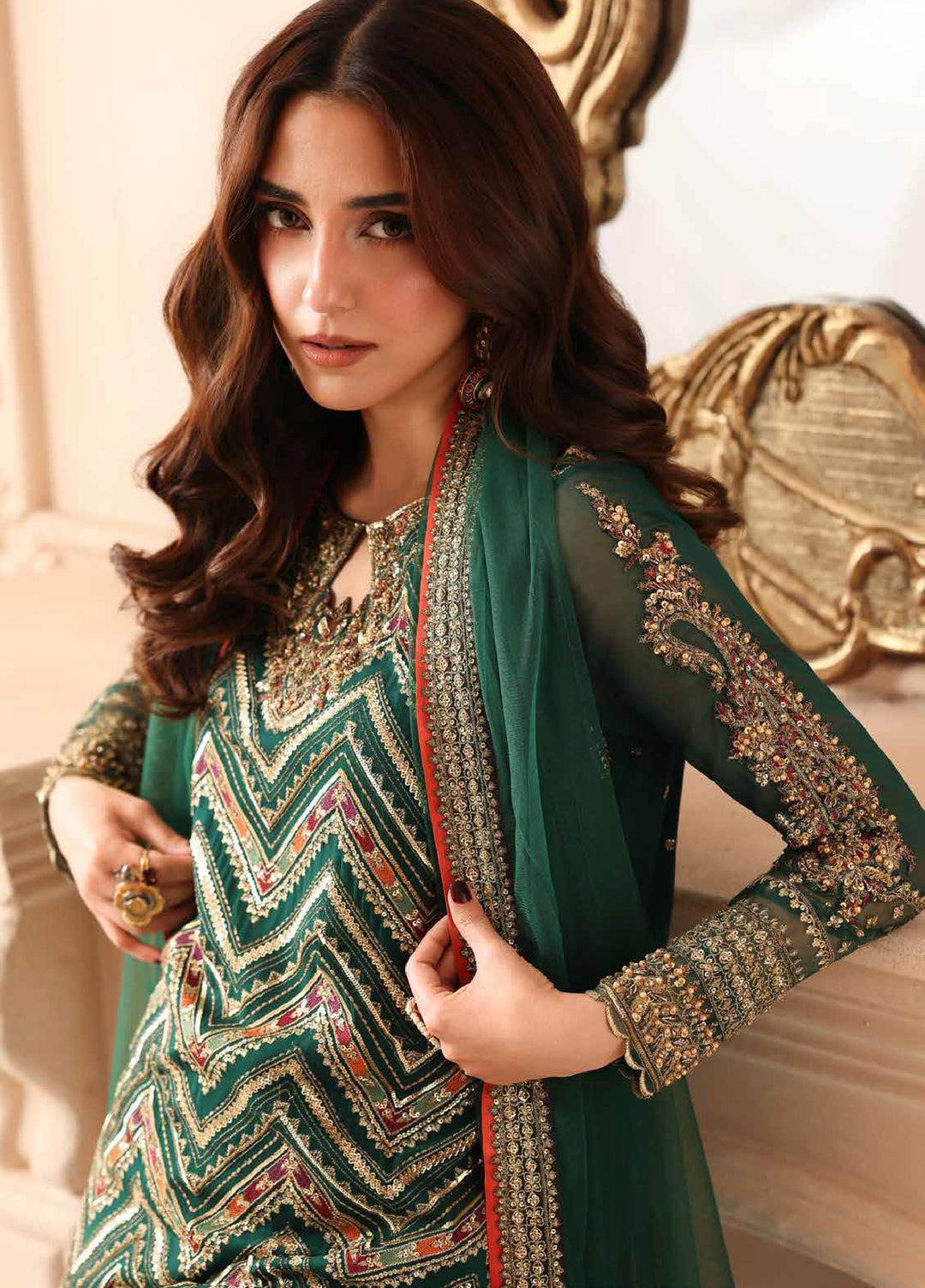 Dastan E Jashan by Charizma Unstitched Embroidered Chiffon 3 Piece Suit CHR26UDJ DJW6-07 - Festive Collection