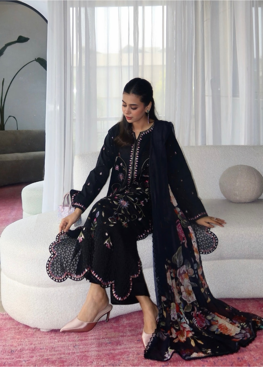 Symphony by Neeshay Unstitched Embroidered Luxury Lawn 3 Piece Suit NSH26US D1-Mirea - Summer Collection