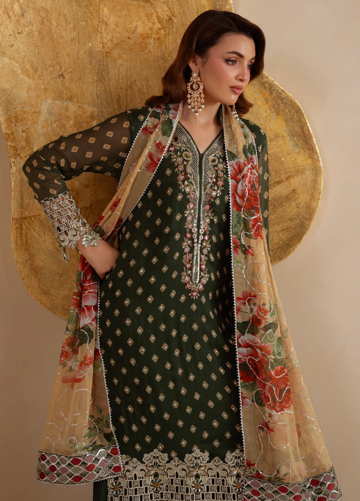 Amaya by Nureh Unstitched Luxury Chiffon Embroidered 3 Piece Suit NU26UA AM-33 - Festive Collection