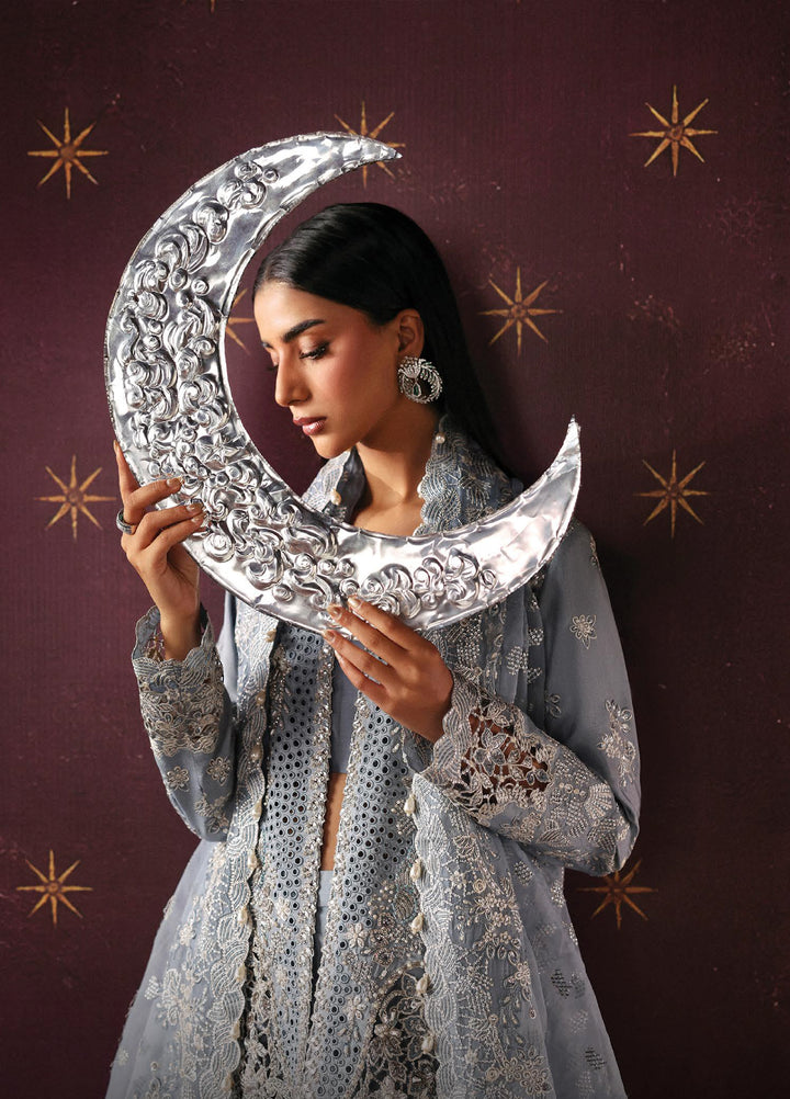 La Fuchsia by Afrozeh Unstitched Hand work Raw Silk 3 Piece Suit AF26ULF Magician FWU-0071 - Festive Collection
