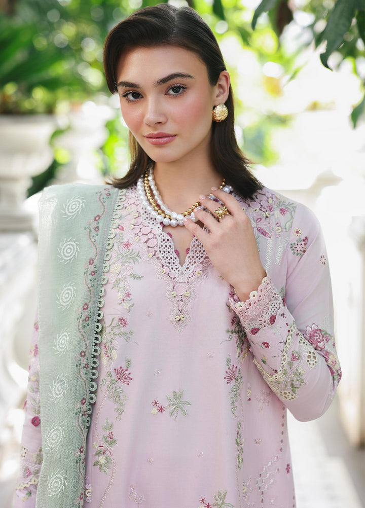 Q Line by Qalamkar Unstitched Chikankari Embroidered Lawn 3 Piece Suit QLK26UQL RP-11 INAYA - Summer Collection