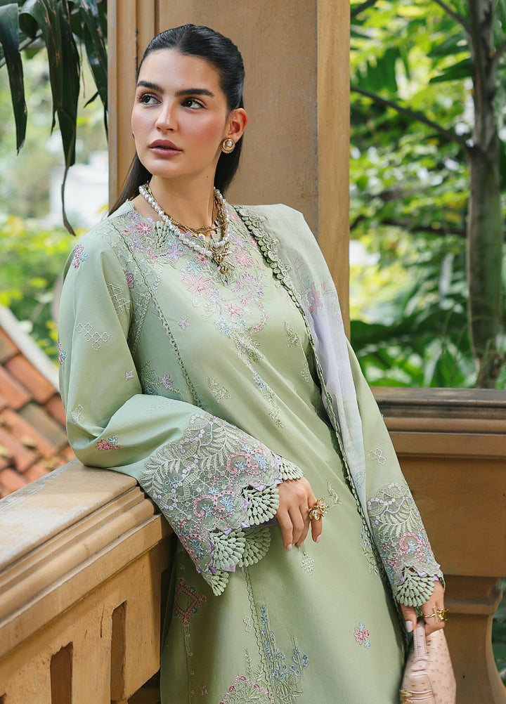 Q Line by Qalamkar Unstitched Chikankari Embroidered Lawn 3 Piece Suit QLK26UQL RP-15 RIVAH - Summer Collection