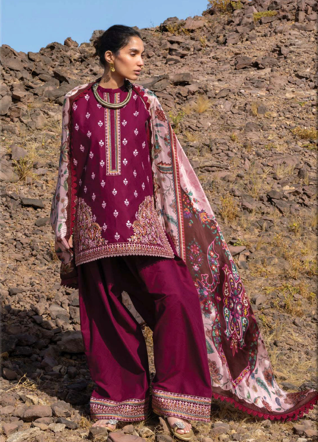 Zainab Chottani Unstitched Embroidered Luxury Lawn 3 Piece Suit ZC26ULZ D-3 AYLIN - Summer Collection