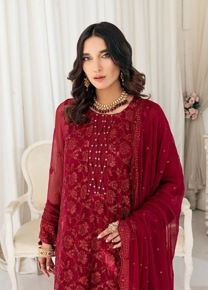 Signature by Salitex Embroidered Chiffon Suits Unstitched 3 Piece SUNS7CH026UT - Summer Collection