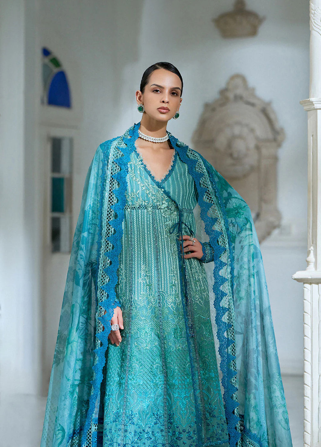 Sobia Nazir Unstitched Embroidered Luxury Lawn 3 Piece Suit SN26ULE D-06 A - Eid Collection