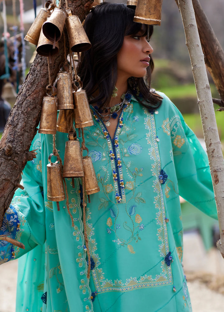 Meili by Zaha Unstitched Embroidered Lawn 3 Piece Suit ZK26UML ZL26-06A - Festive Collection