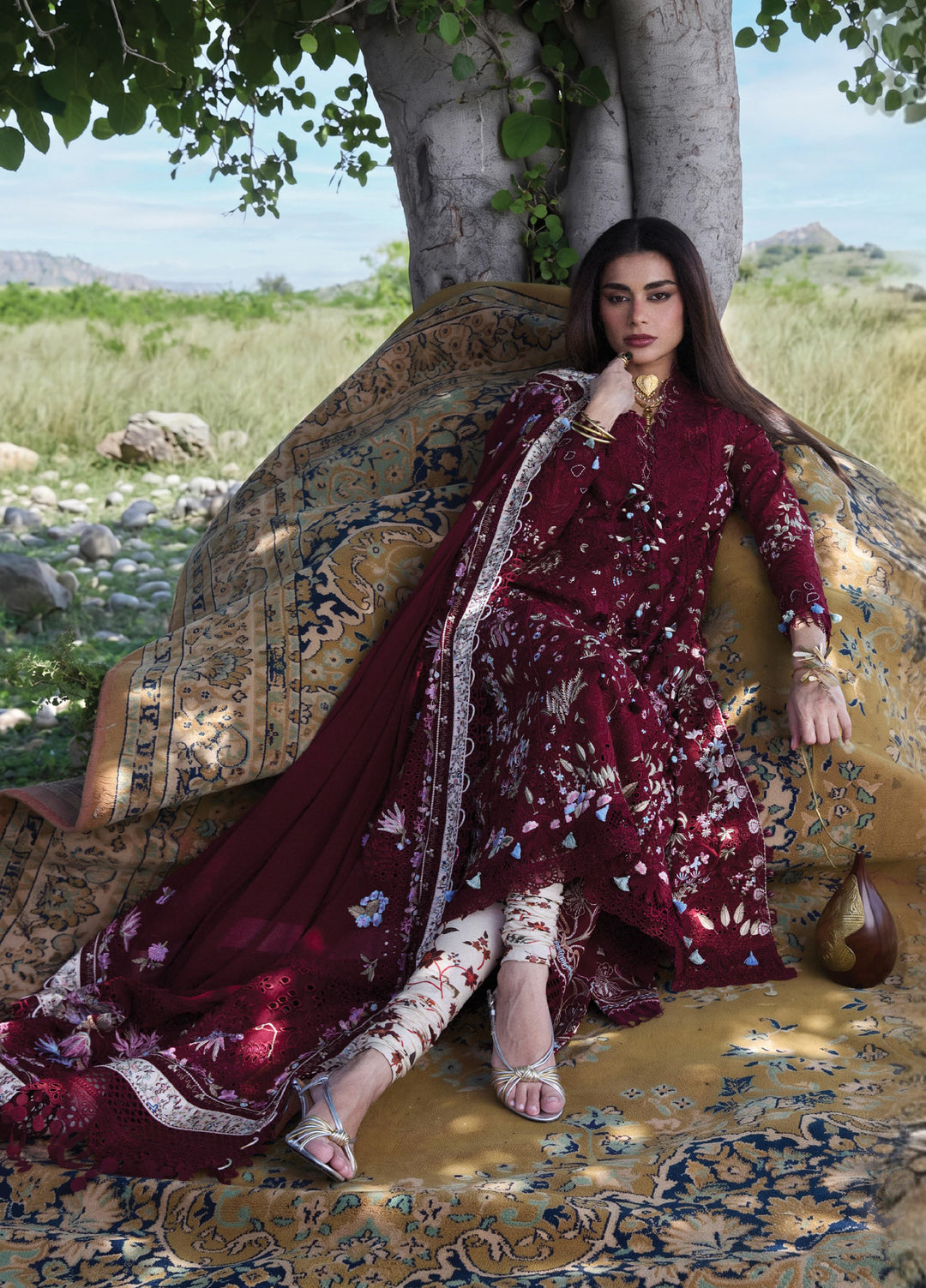 Suffuse Unstitched Embroidered Lawn 3 Piece Suit SSY26ULE Narevi - Eid Collection