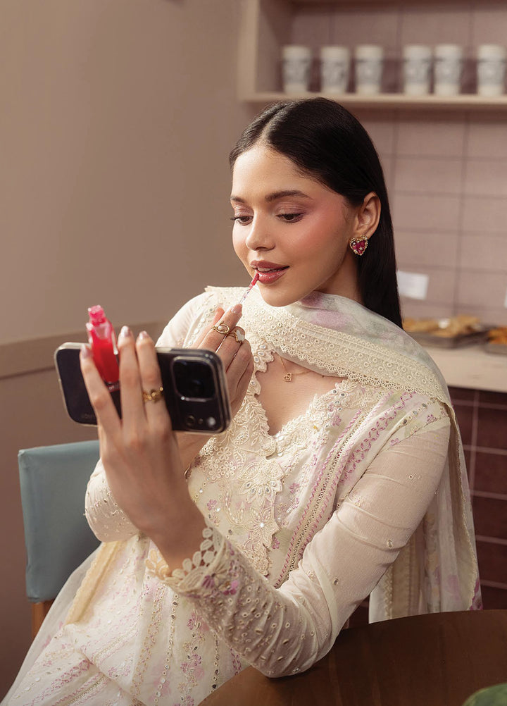Brewed by Ayzel Unstitched Embroidered Paper Cotton 3 Piece Suit AAF26UBL Mochaque ZWU-0146-3PO - Festive Collection