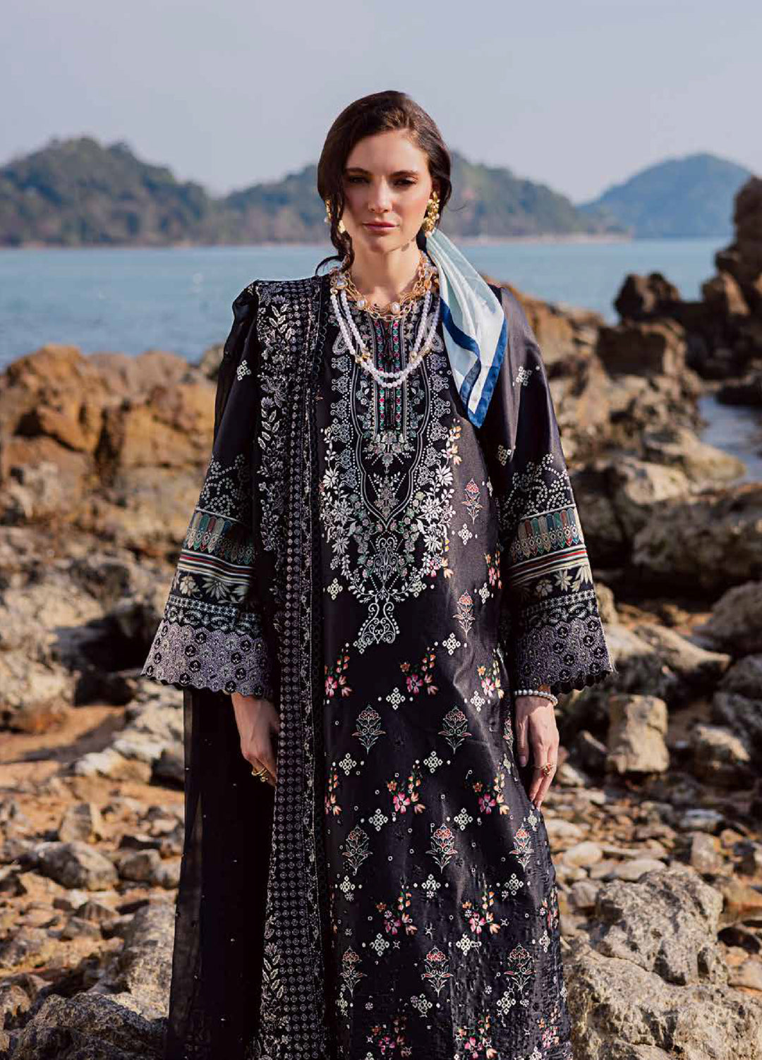 Nureh Unstitched Embroidered Silk 3 Piece Suit NU26US S-28 - Festive Collection