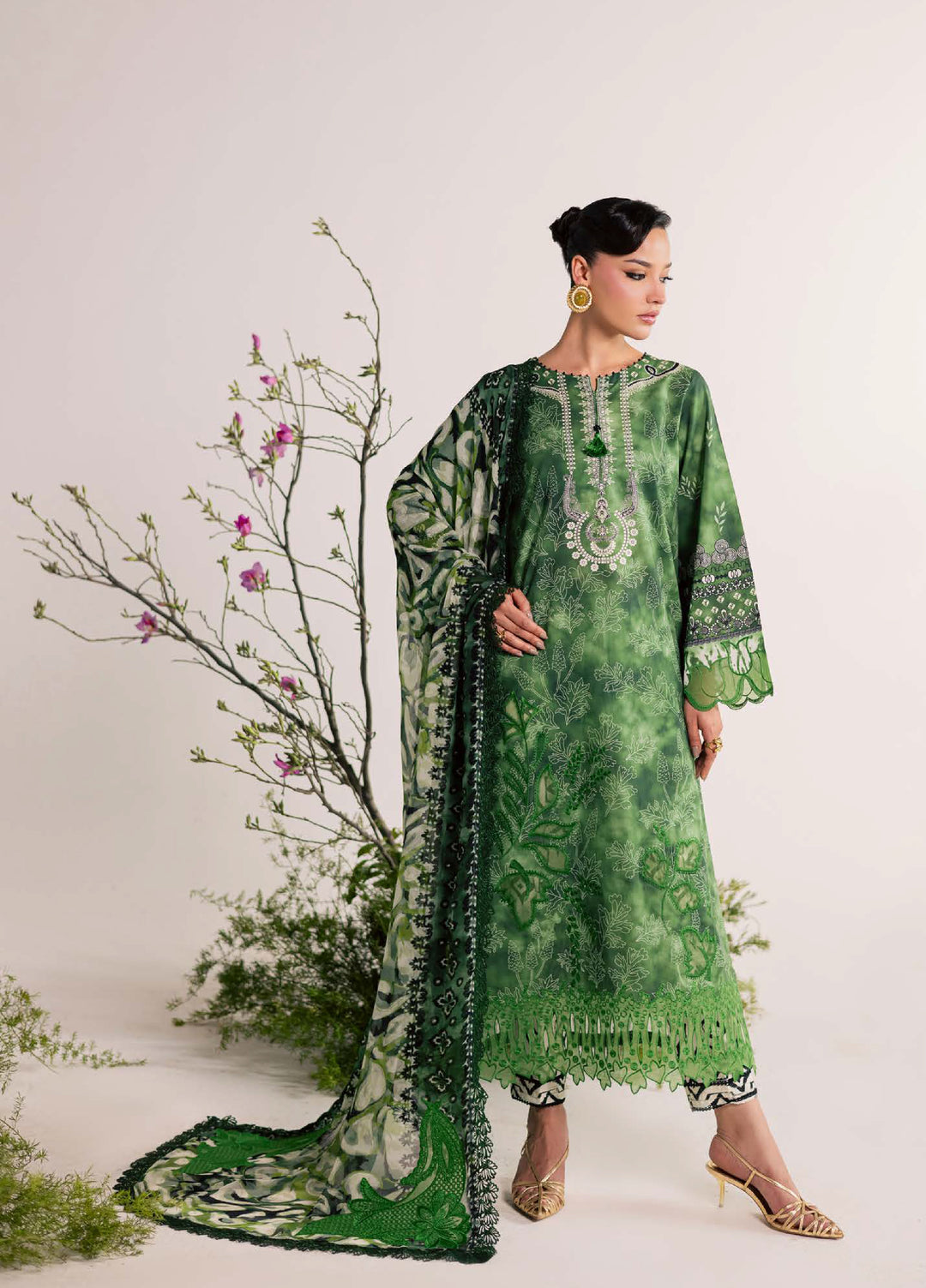 Daily Delight by Nureh Unstitched Embroidered Lawn 3 Piece Suit NU26UDDL DD-30 - Summer Collection