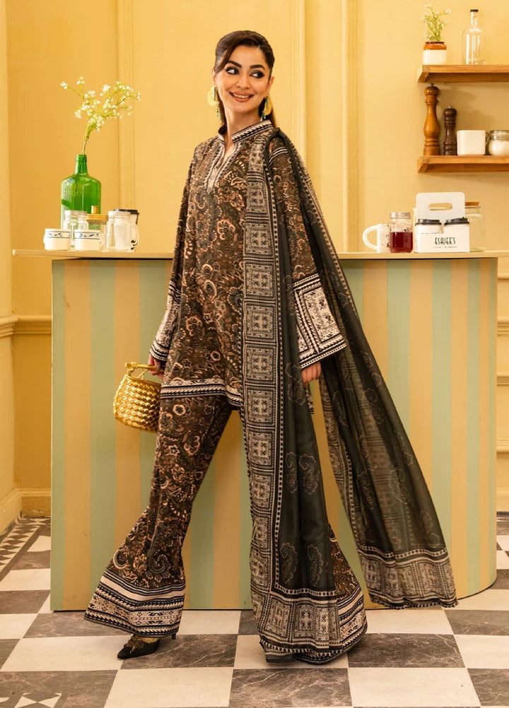 Retro by Maria Osama Khan RTW Printed Grip 3 Piece Suit MOK26PR Solene - Casual Collection