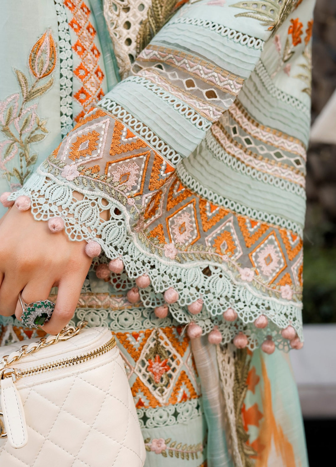 Saira Shakira Unstitched Embroidered Lawn 3 Piece Suit SSR26ULE SS-008A - Eid Collection