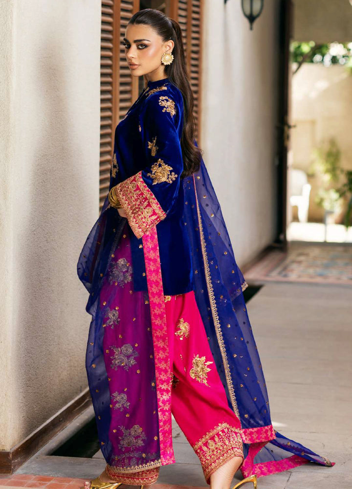 Zainab Chottani Unstitched Velvet Embroidered 3 Piece ZC25UV Jia - Festive Collection
