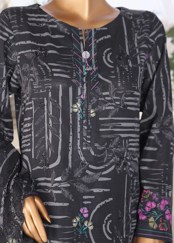 Hz Textiles Embroidered Khaddar Suits Unstitched 3 Piece PKE-207 - Winter Collection