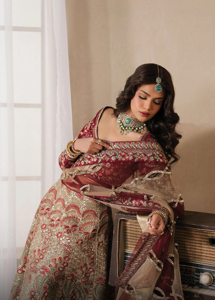 Qurbat by Ayzel Unstitched Embroidered Silk 3 Piece Suit AAF26UQ D-5 Mulaaqat - Festive Collection