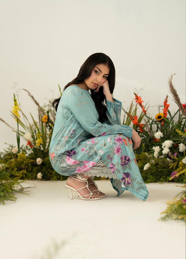 Folds by Zarposh RTW Printed Crepe 2 Piece Suit ZR26PF IRIS - Casual Collection