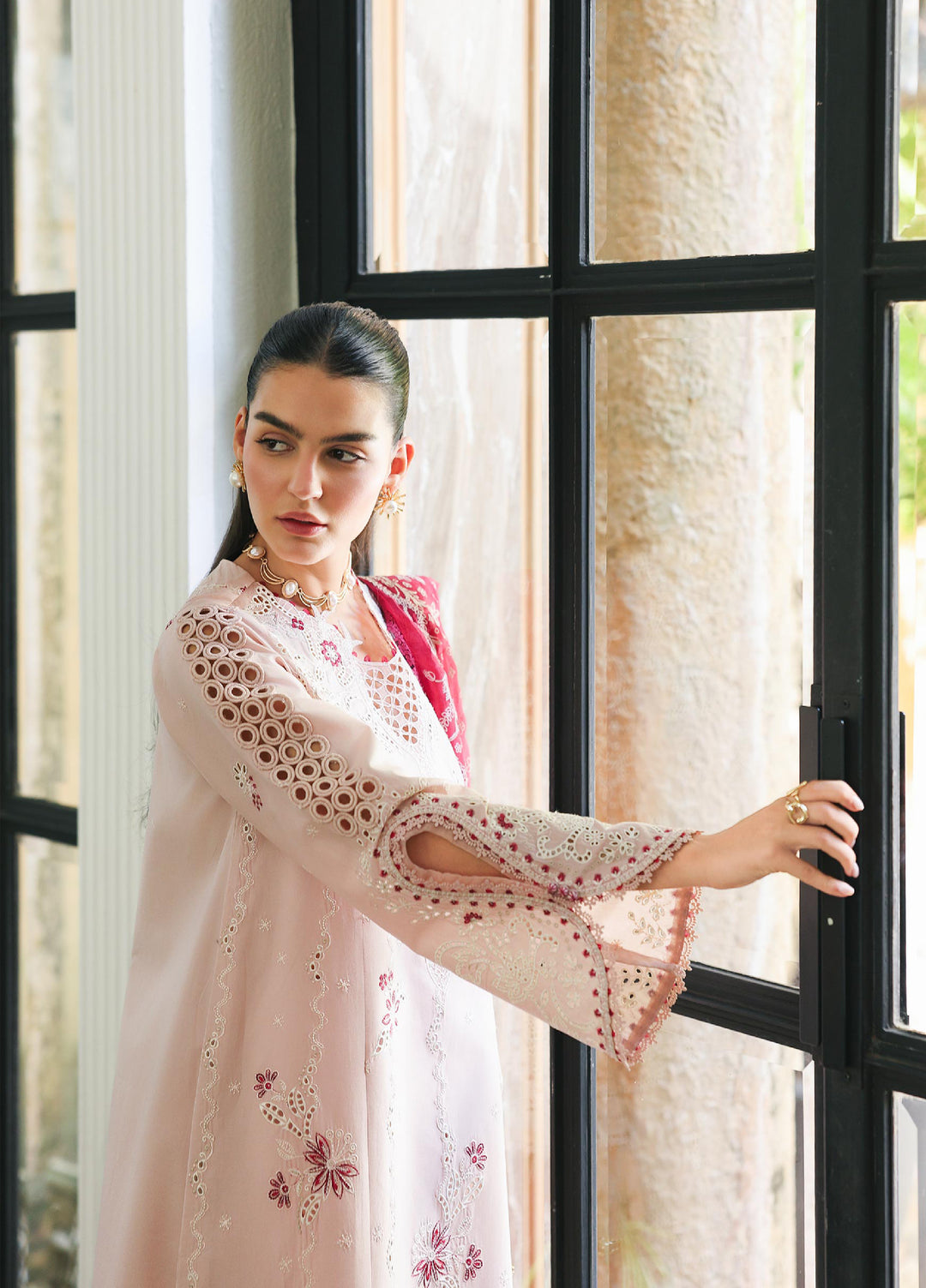 Q Line by Qalamkar Unstitched Chikankari Embroidered Lawn 3 Piece Suit QLK26UQL RP-09 REYNA - Summer Collection