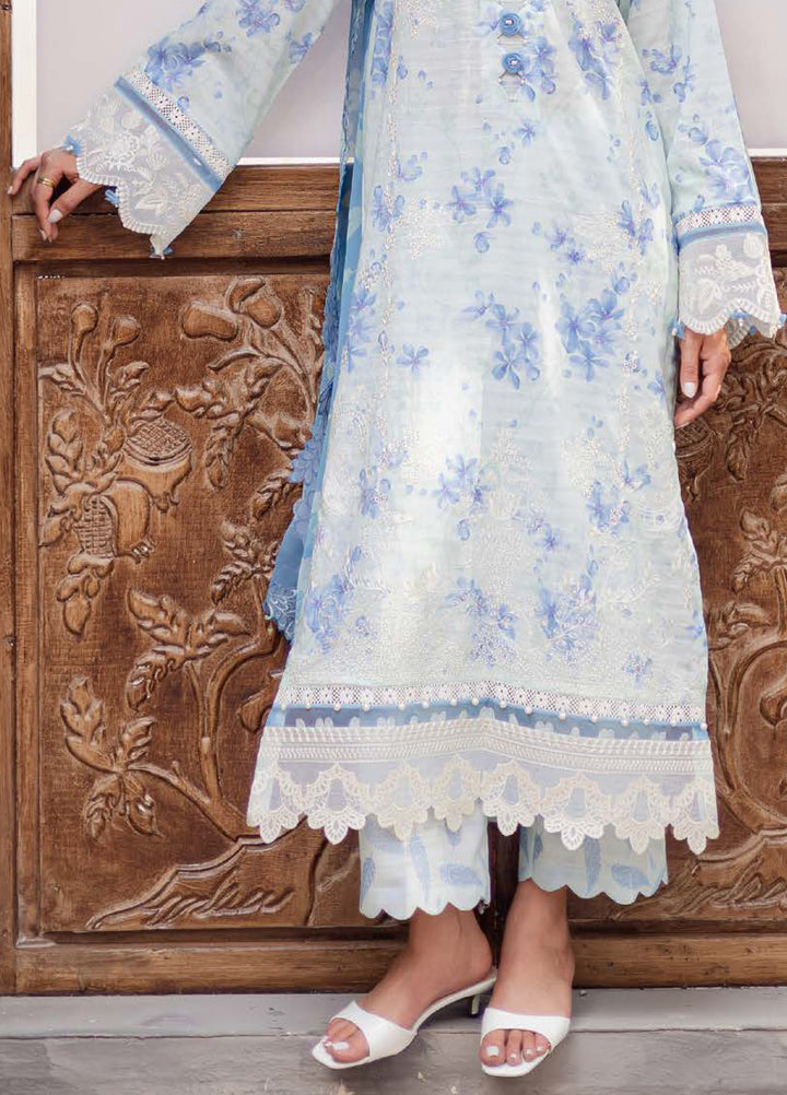 Bloom by Nureh Unstitched Embroidered Lawn 3 Piece Suit NU26UBL BL-09 - Festive Collection