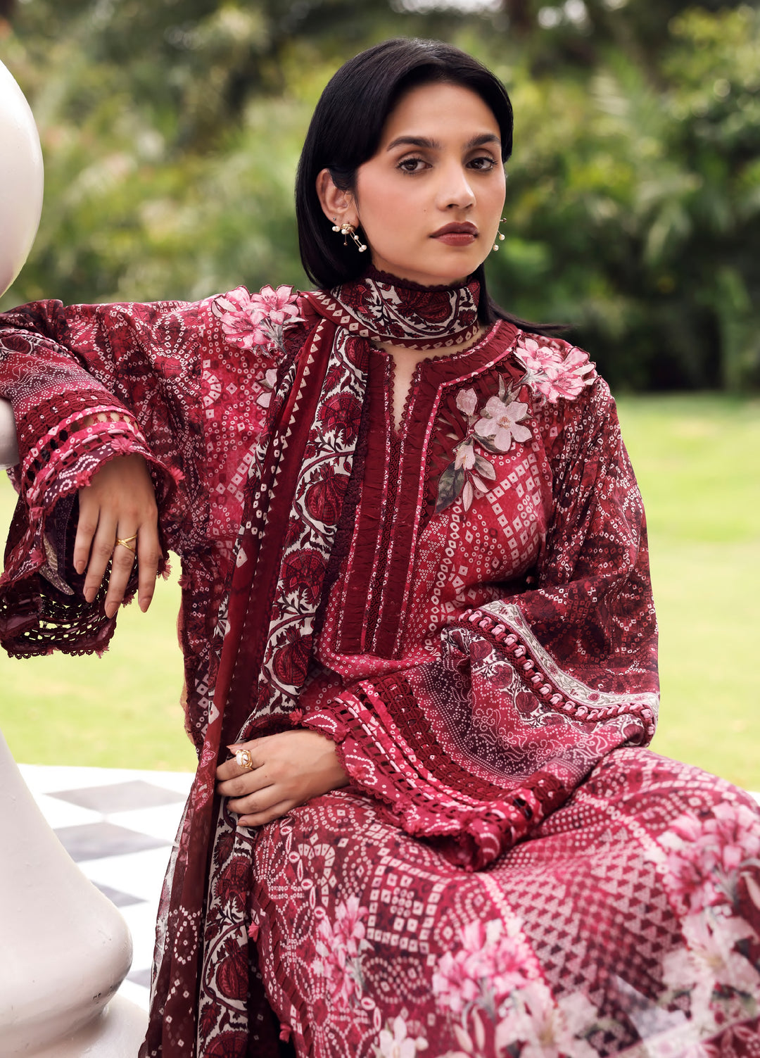 Belladore by Elaf Premium Unstitched Printed Lawn 3 Piece Suit EL26ULB Montrose EPA-5B - Summer Collection