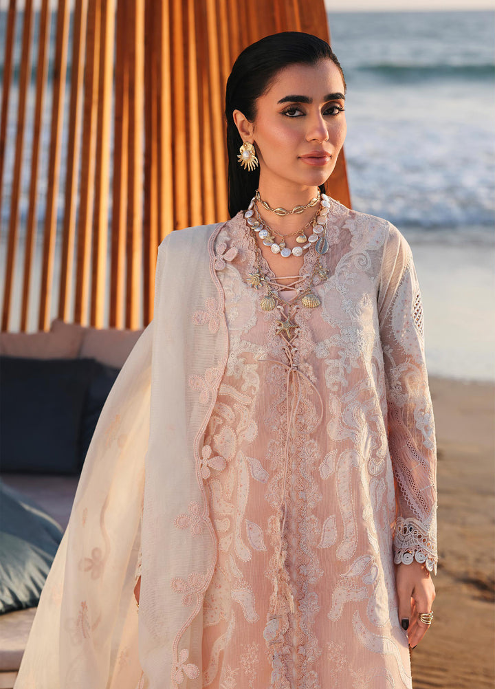 Sahil by Qalamkar Unstitched Embroidered Luxury Lawn 3 Pcs Suit QLK26US SA-06 Mahur - Summer