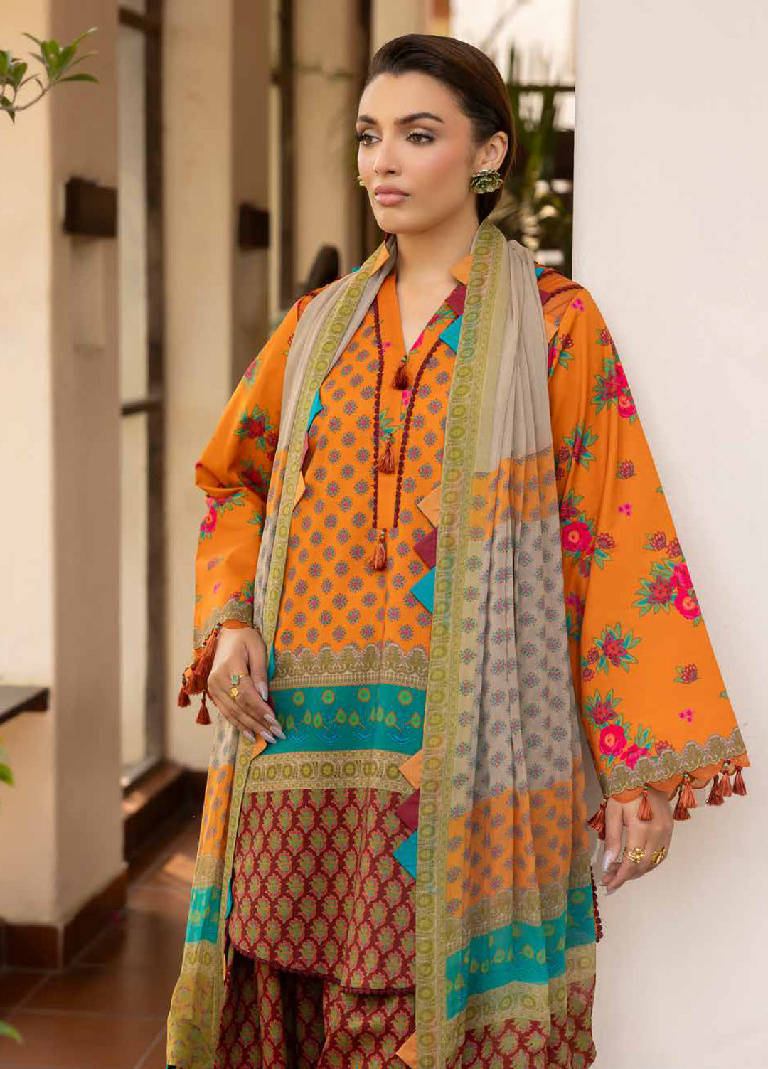 C Prints by Charizma Unstitched Printed Lawn 3 Piece Suit CHR26UCP CP6-01 - Summer Collection