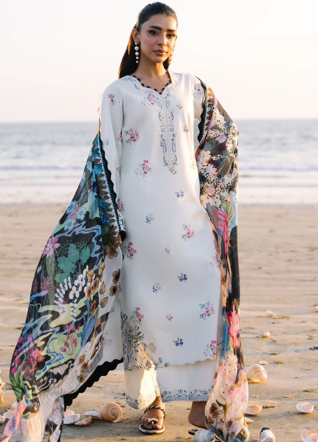 Afsanah by Seran Unstitched Embroidered Lawn 3 Piece Suit SN26UAVII D3-ZENIA - Summer Collection