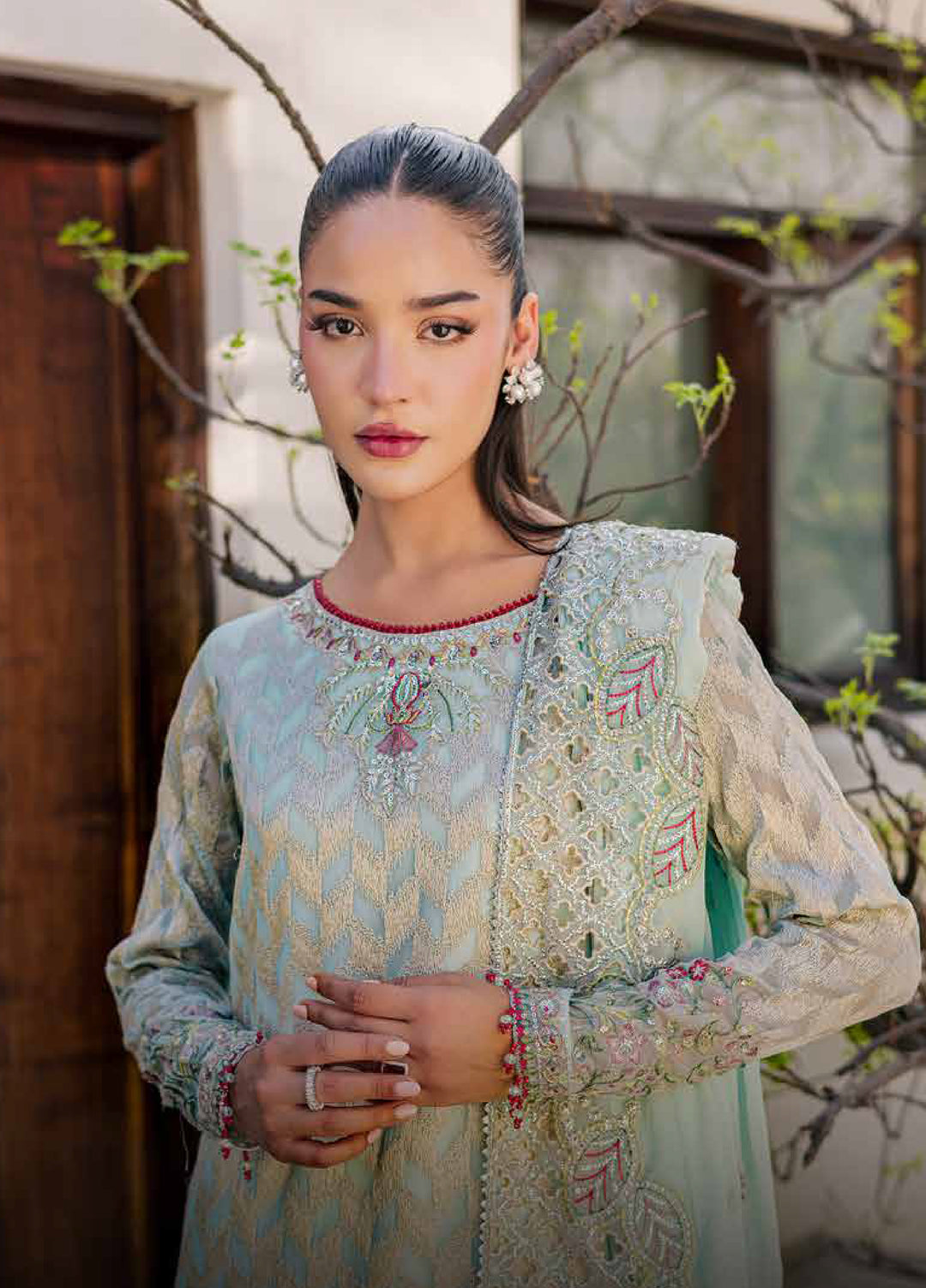 Heirloom by Daria Unstitched Embroidered Chiffon 4 Piece Suit DC26UCH DA-55 - Festive Collection
