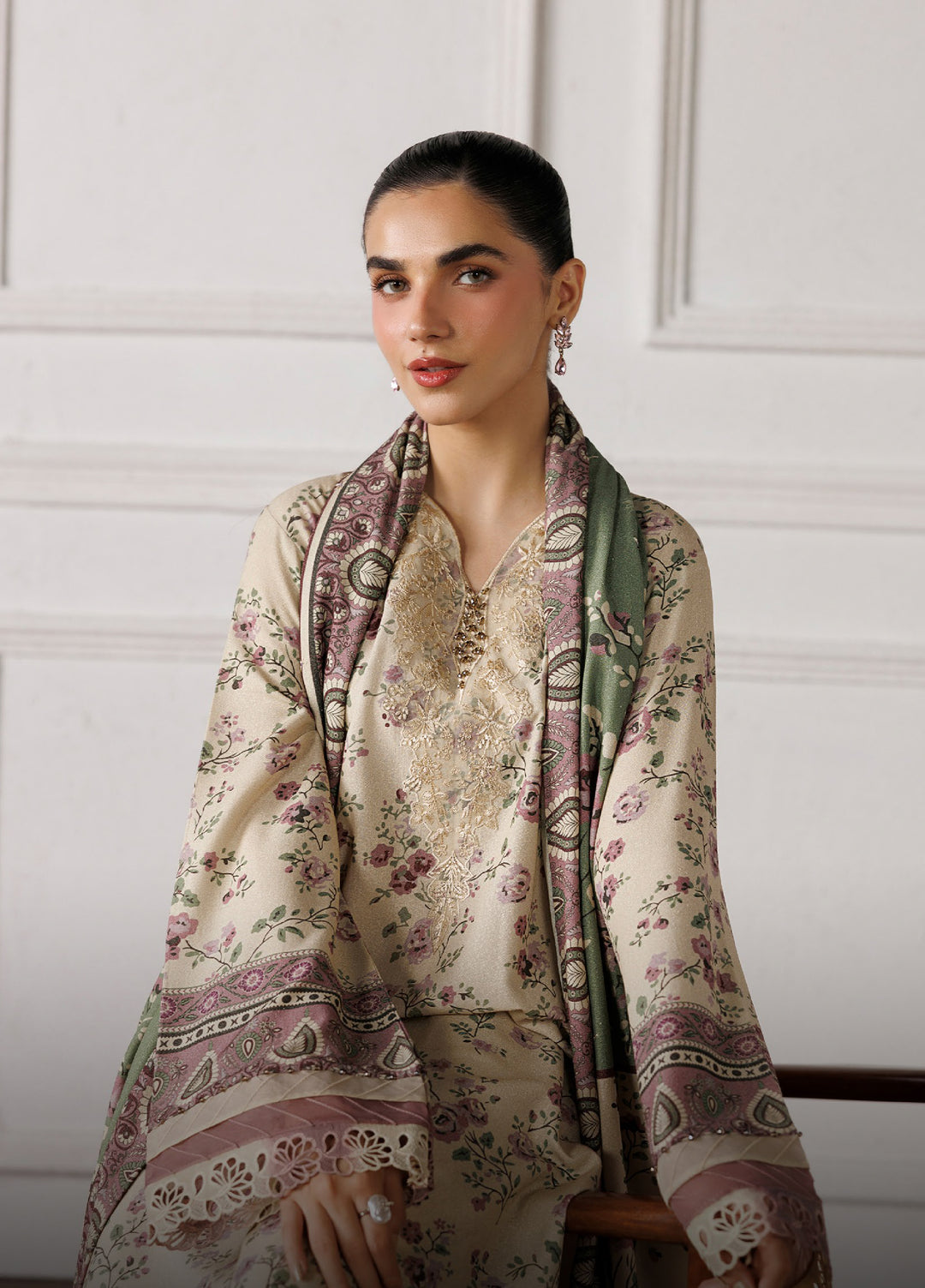 Kaya by Daria Unstitched Embroidered Karandi 3 Piece Suit DN26UKK DA-124 - Casual Collection