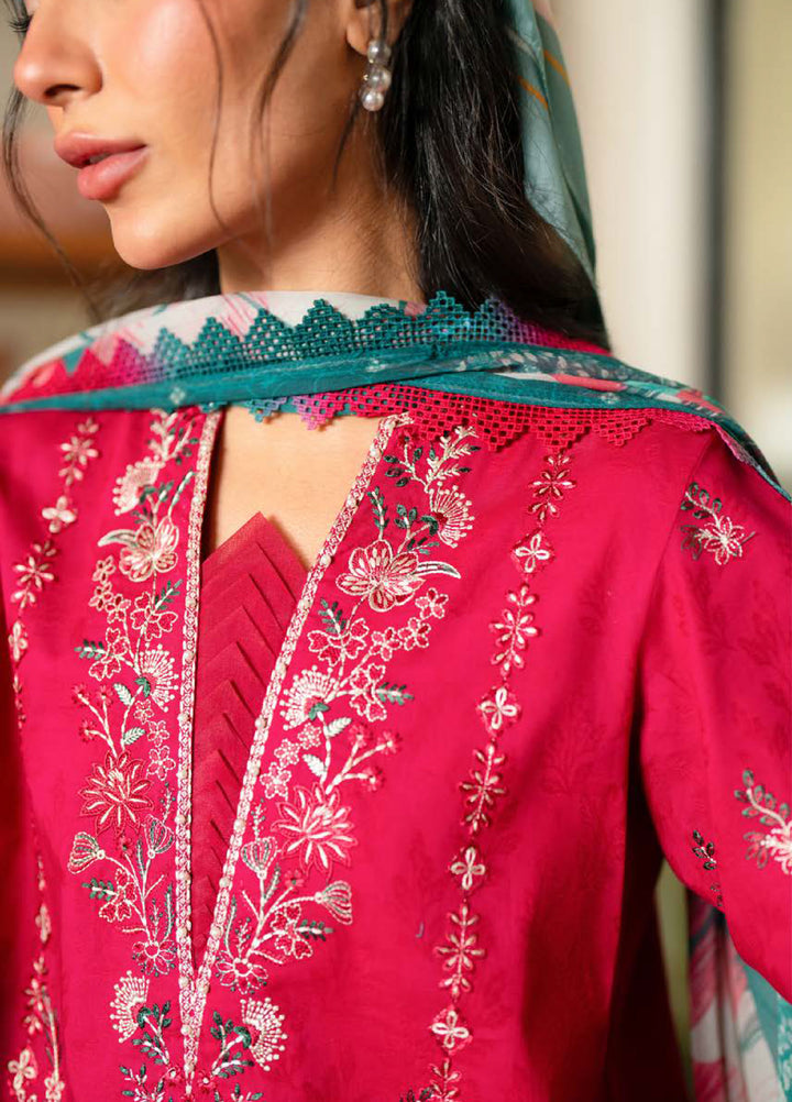 Raha by Nureh Unstitched Embroidered Jacquard Lawn 3 Piece Suit NU26URJ NE-236 - Festive Collection
