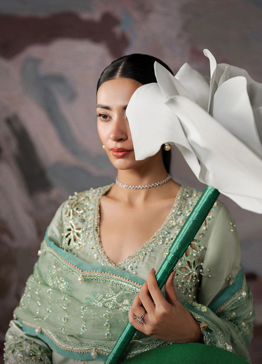 Solaris by Ayzel Unstitched Formals Silk Suits 3 Piece AAF25SW Glowen - Wedding Collection