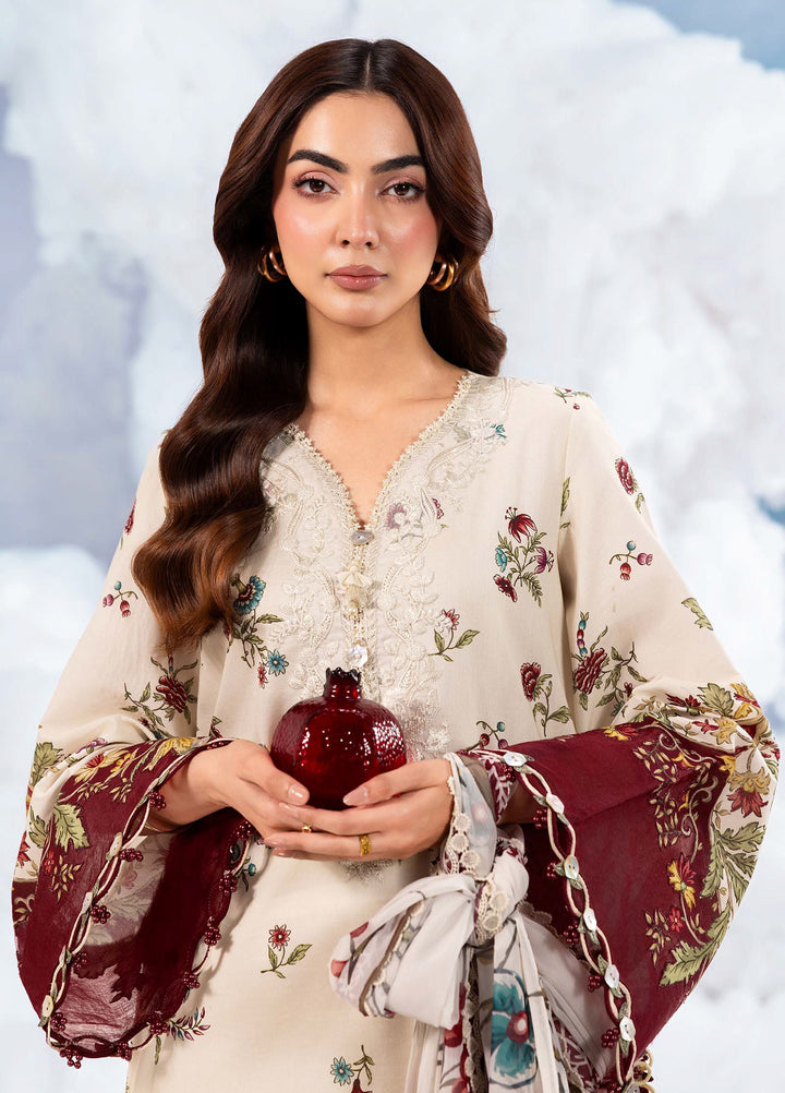 M Basics by Maria B Unstitched Embroidered Lawn 3 Piece Suit MB26SSEL MB-CUSV14-01A - Eid Collection