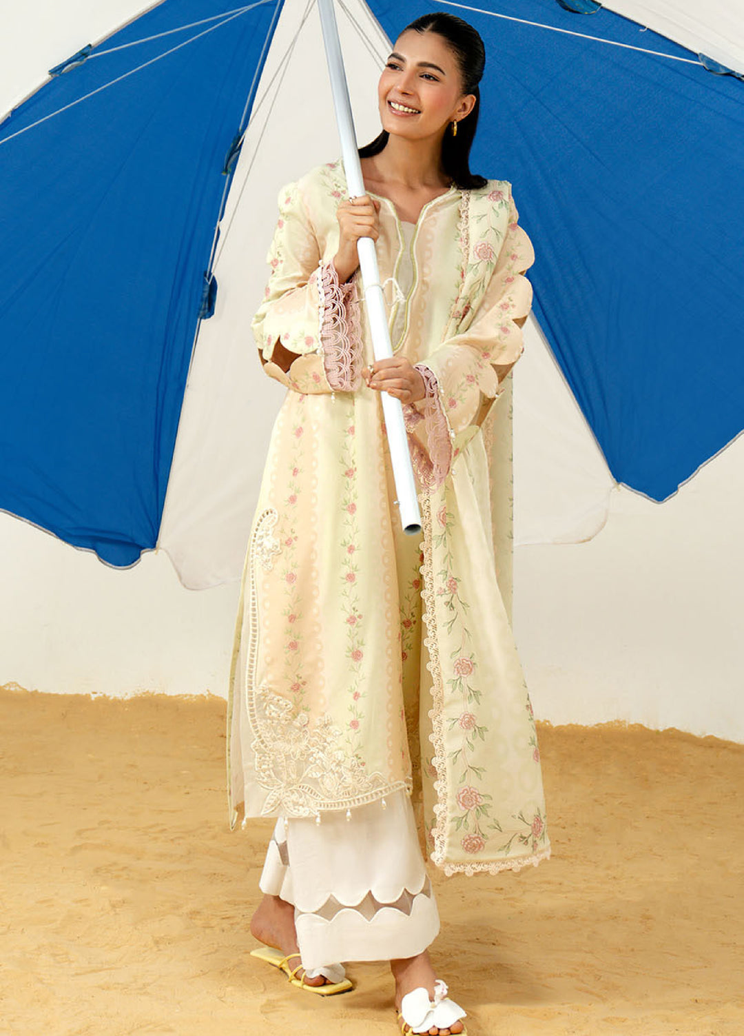 Sundaze by Zarposh Unstitched Printed Lawn 3 Piece Suit ZR26USL MARZIPAN - Festive Collection