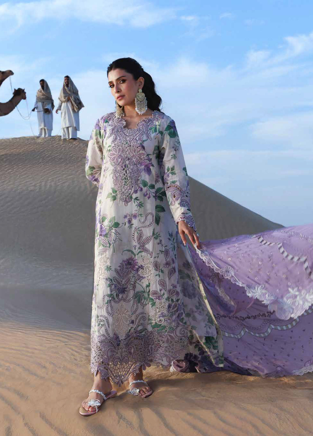 Aman by Nureh Unstitched Embroidered Luxury Lawn 3 Piece Suit NU26UA NE-231 - Festive Collection