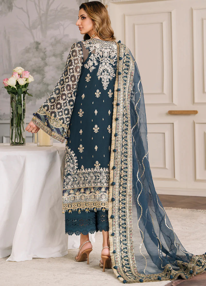 Chantelle by Baroque Unstitched Chiffon Embroidered Suits 3 Piece BQ25FC CH12-01 - Festive Collection