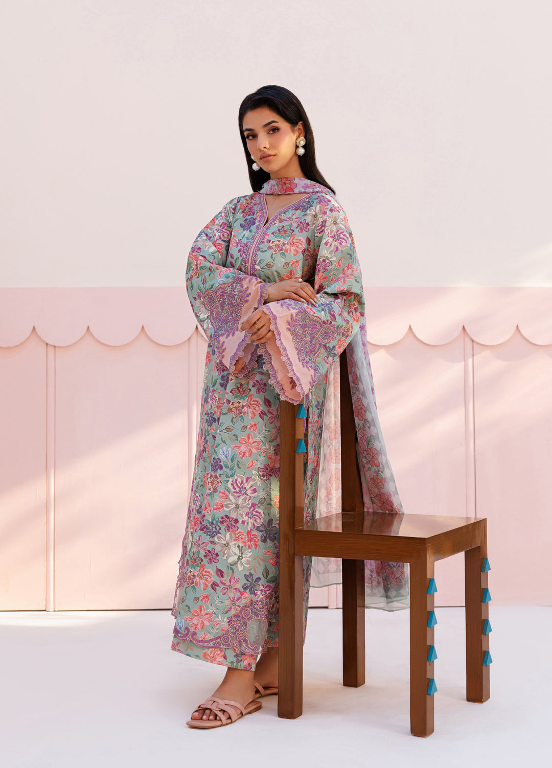 Azzal Unstitched Printed and Embroidered Lawn 3 Piece Suit AZL26UPL AZL-148 - Summer Collection