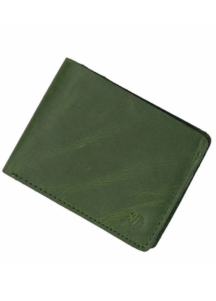 Vintage by Jild Mens Genuine Vintage Leather Wallet-OLIVE GREEN - Wallets Collection