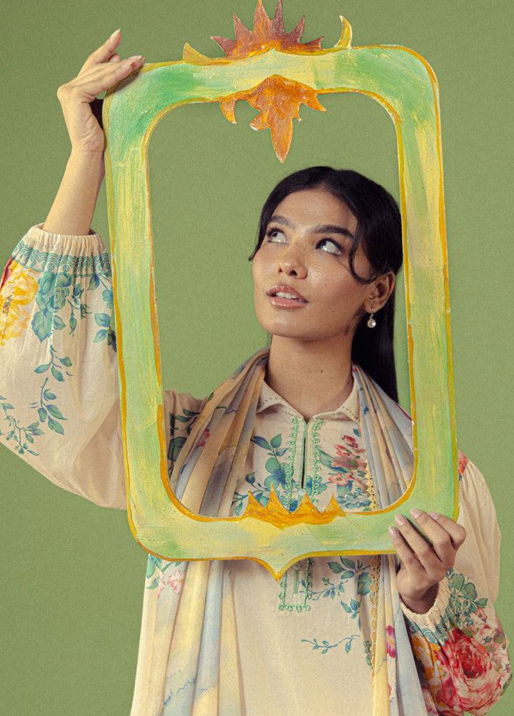 Coco by Zara Shahjahan Unstitched Printed Lawn 3 Piece Suit CZS26UPL CELENE-4A - Summer Collection